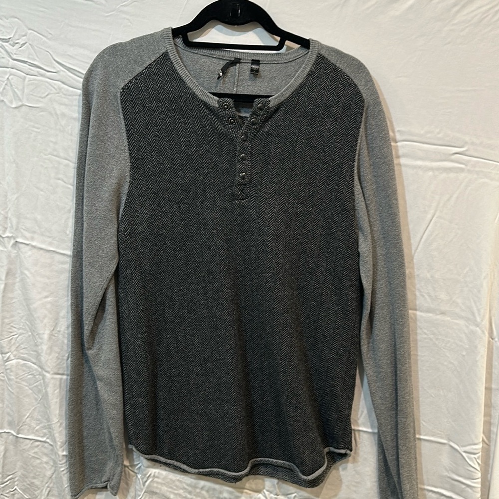 Joe’s Jeans Men’s Black/Gray Sweater, Size Large